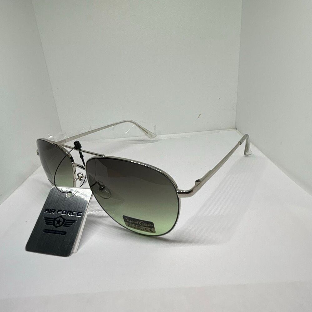 Air Force Aviator Sunglasses Green Gradient UV400 Classic Style Ocean Lens